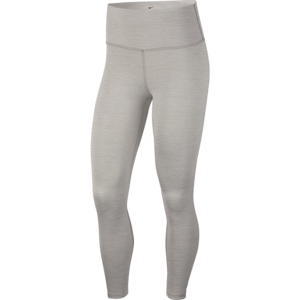 NIKE YOGA WOMEN’S RUCHED HIGH RISE DRI FIT 7/8 LEGGINGS GREY